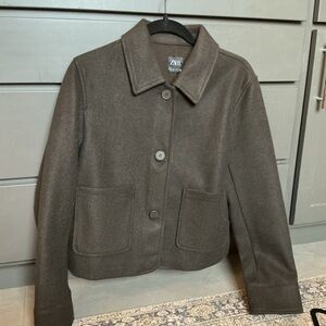 Zara Women's Dark Brown Pea Coat